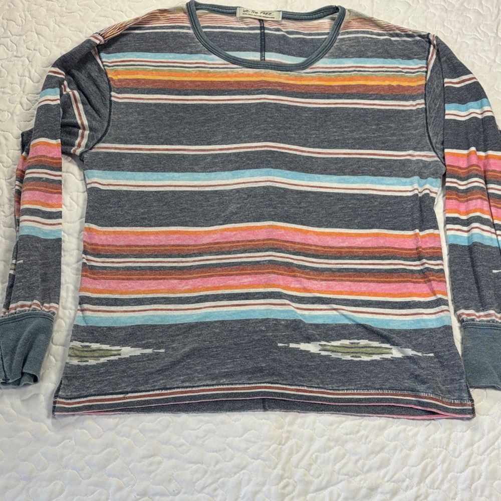 We The Free Striped Lightweight Long Sleeve Top size xs